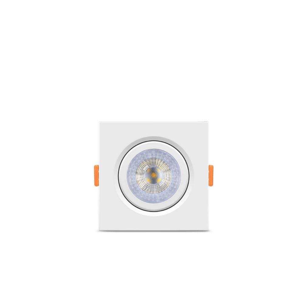 Kit 3 Spot Led Elgin Luminária Mr16 5W 6,500K Direcionável Quadrado