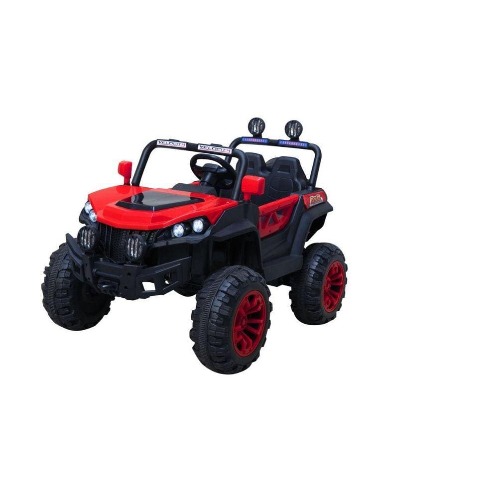 Quadriciclo Infantil Elétrico 12V 2 Assentos Som Vermelho