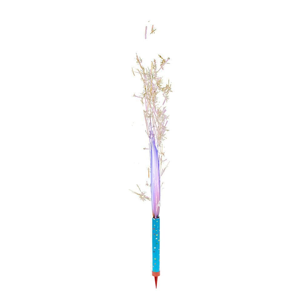 Vela Vulcão Estrela Chama Azul - 1 Unidade