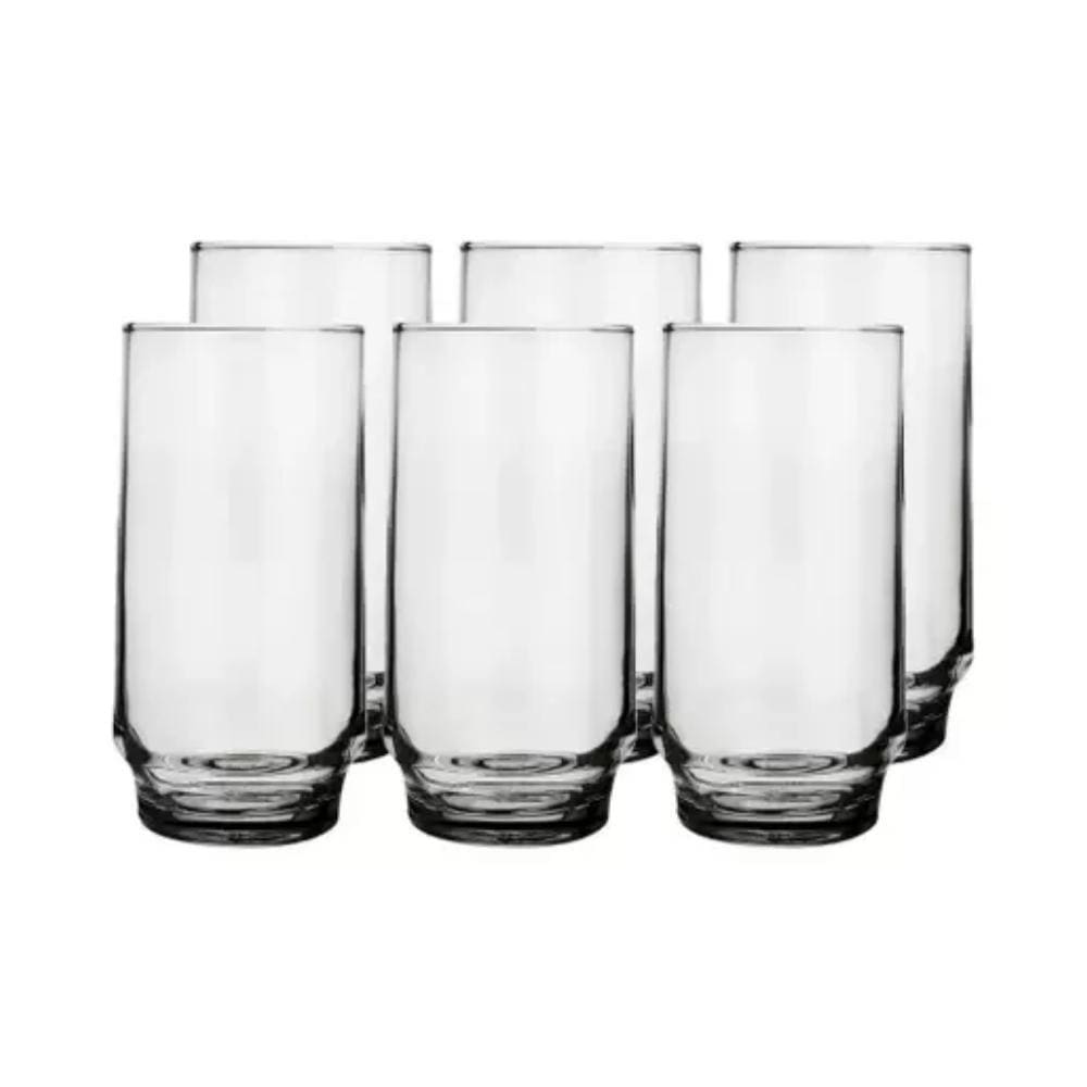 Conjunto 6 Copos Lights Long Drink 300ml Jogo Vidro Nadir
