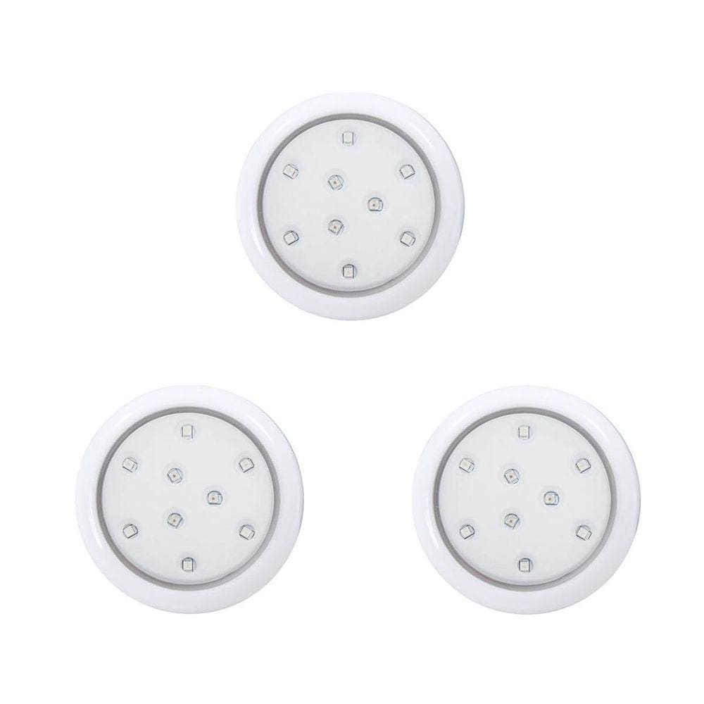Kit 3 Luminária De Piscina Led Branco 9W 125Mm Corpo Branco