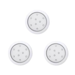 Kit 3 Luminária De Piscina Led Branco 9W 125Mm Corpo Branco