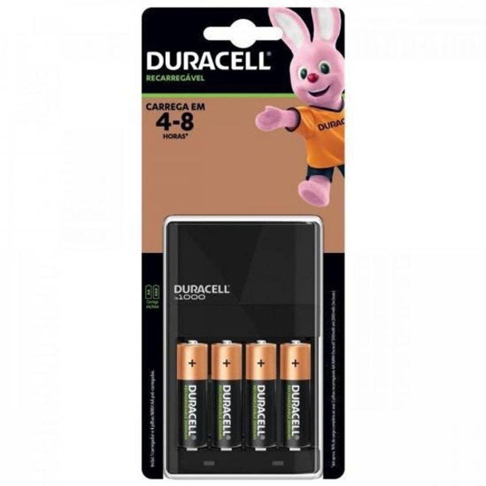 Carregador De Pilhas Com 4 Pilhas Aa Duracell