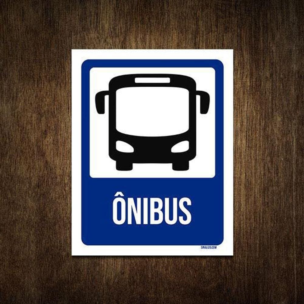 Placa De Sinalização - Ônibus 27X35