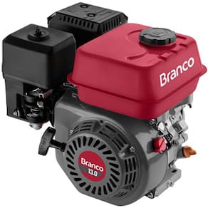 Motor Horizontal à Gasolina Branco 13 HP Partida Elétrica