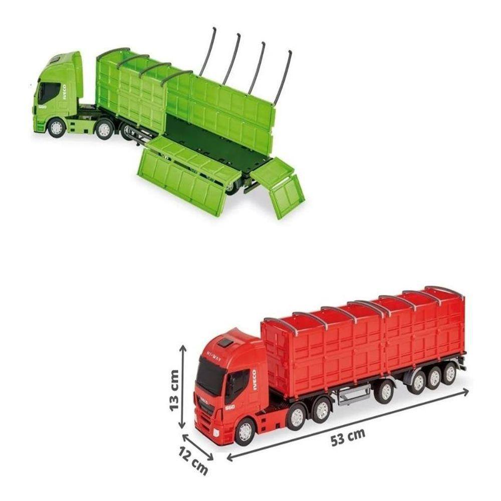 Caminhão De Brinquedo Iveco Hi-hay Com Empilhadeira - Bom Preço Magazine