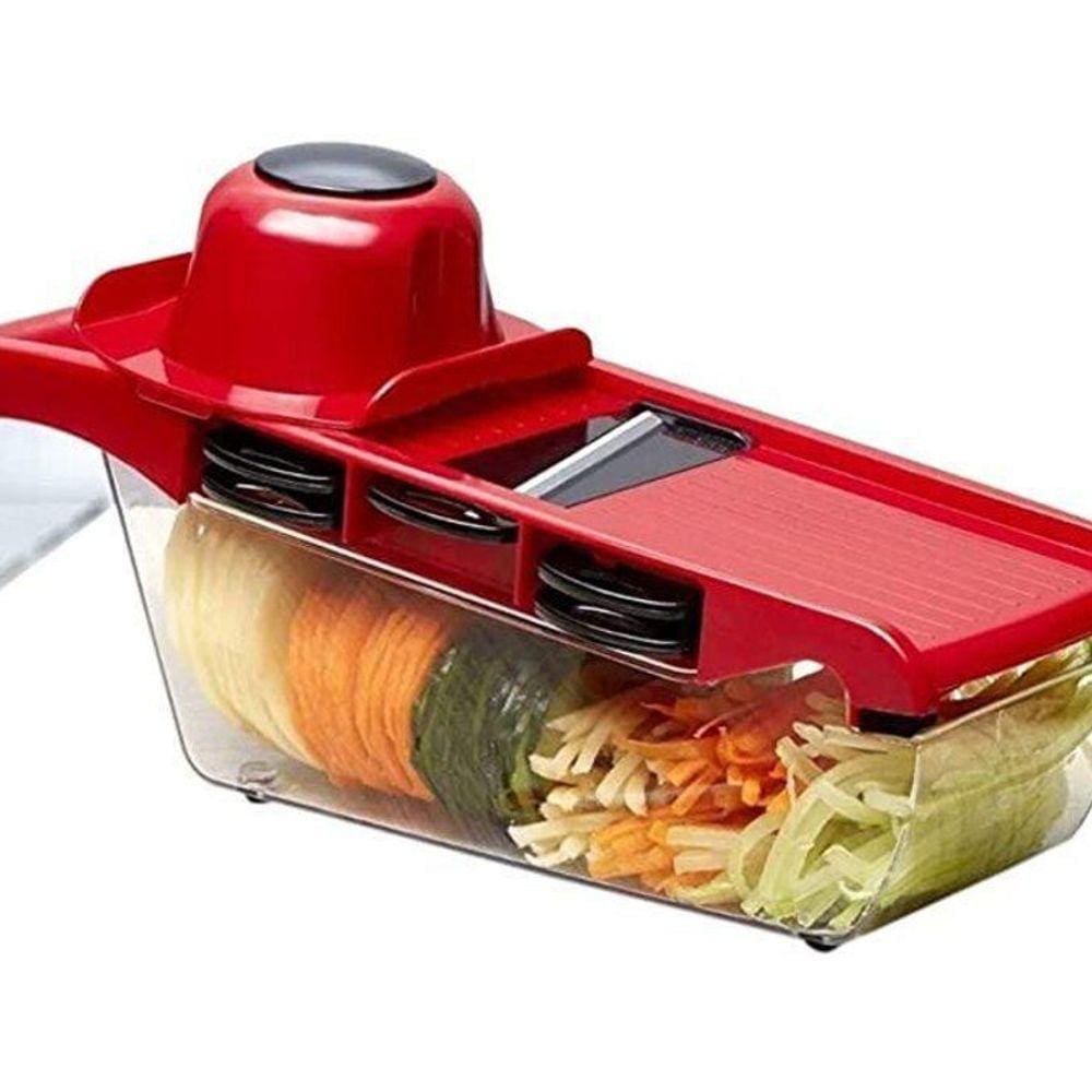 Mandoline Slicer Nicer Fatiador Cortador De Legumes 6 Em 1