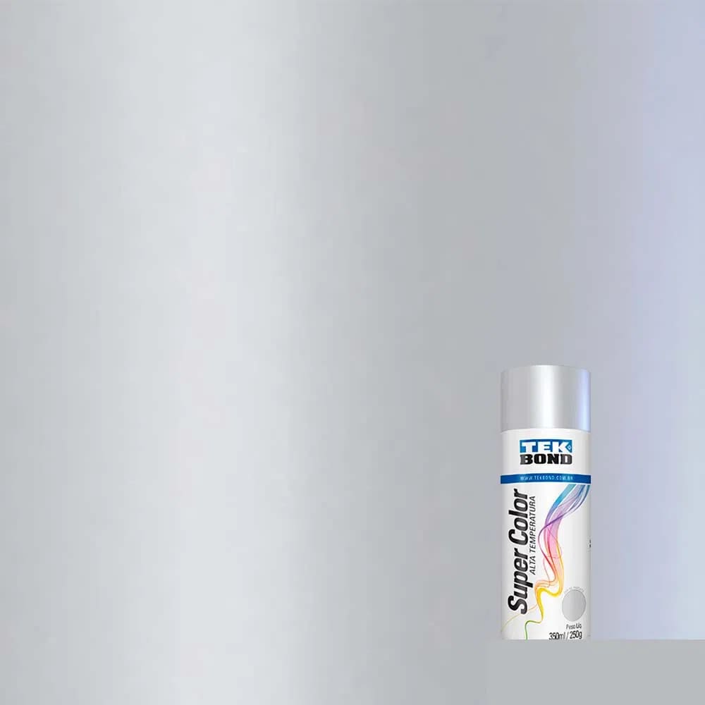 Tinta Spray Alta Temperatura Aluminio 350Ml Tek Bond