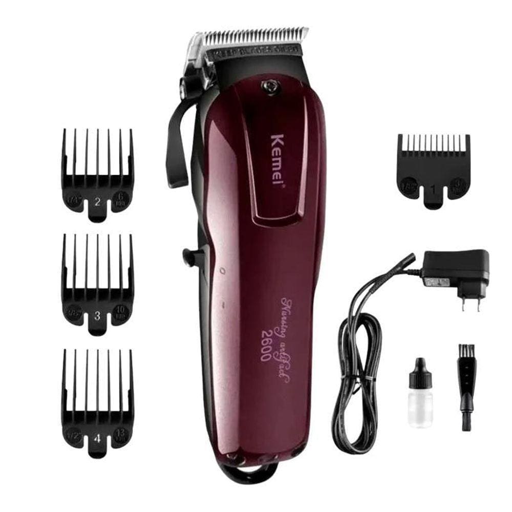 Máquina De Cortar Cabelo Profissional Kemei Km2600