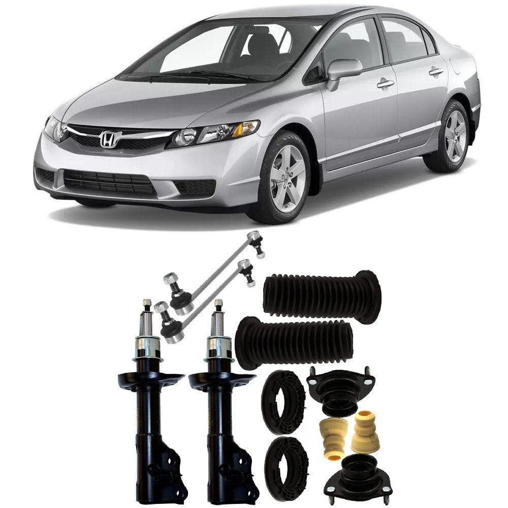 Amortecedor + Kit Batente + Bieleta Honda New Civic Dianteira 2006 Até 2011 O Par