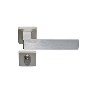 Fechadura Externa Imab Tess Roseta Quadrada Escovada 40Mm