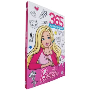 Livro Físico 365 Desenhos Para Colorir Barbie