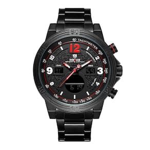 Relógio Masculino Weide Anadigi Wh6908B - Preto E Vermelho