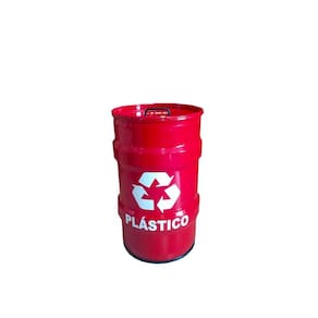 Lixeira Metalica Tambor Reciclagem Plastico Tonel 50Lt