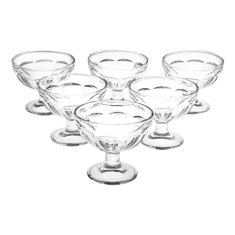 Jogo de Taças de Sobremesa em Vidro 183ml 6 Peças - Casambiente SOVI001