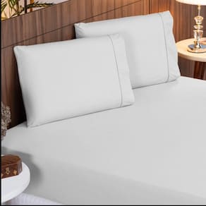 Jogo De Lençol Cama Casal 400 Fios  Ponto Palito 3 Peças Casal Royal Casa Dona
