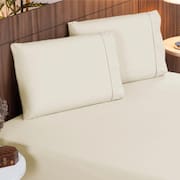 Jogo De Lençol Cama Casal 400 Fios Ponto Palito 3 Peças Casal Royal Casa Dona