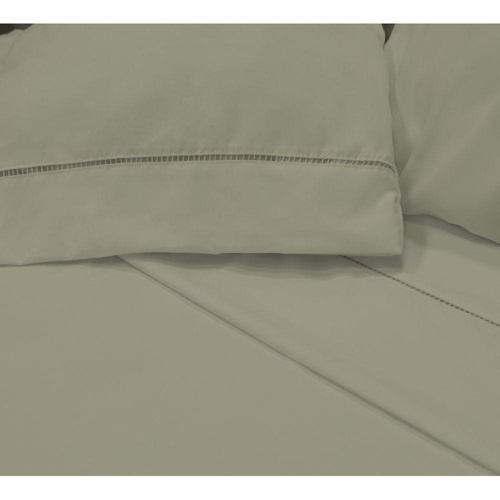 Jogo De Cama King Lençol Fronhas 400 Fios Ponto Palito 4 Peças Casa Dona