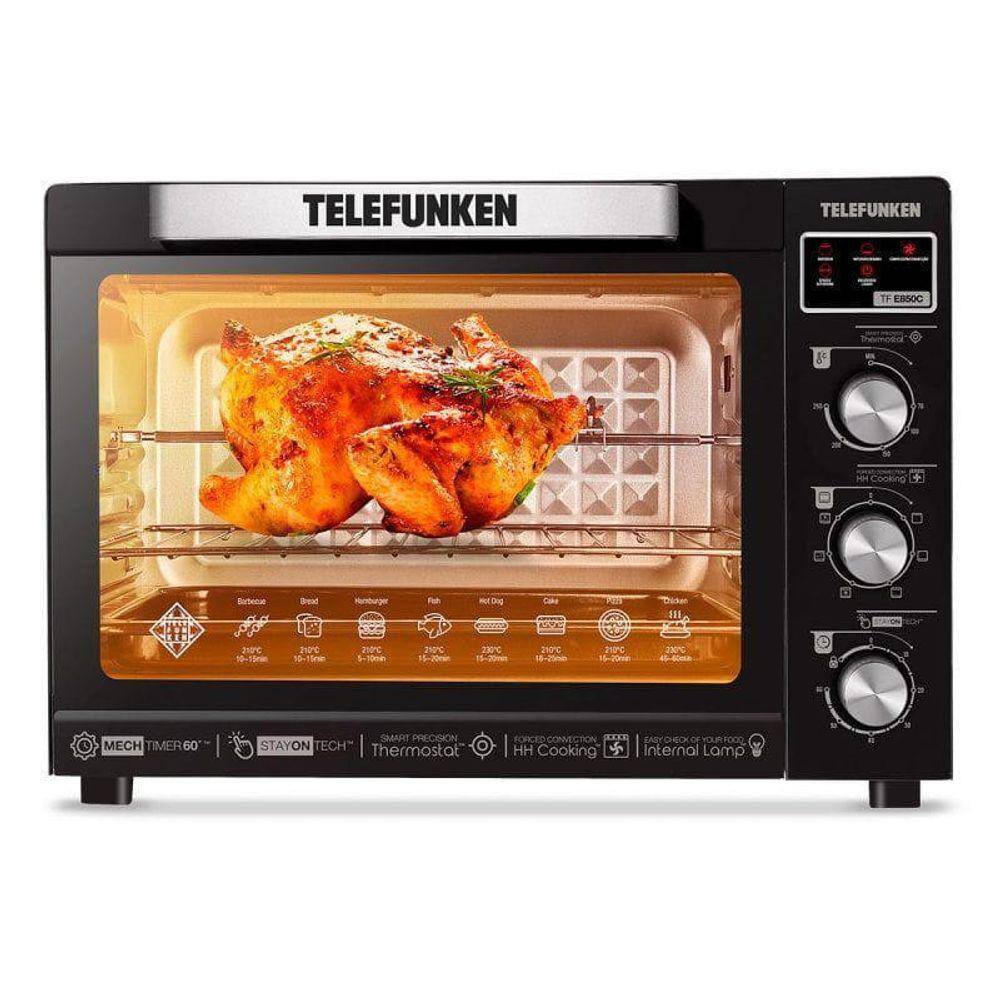 Forno 80l Telefunken Preto - Elétrico - 110v - E850c