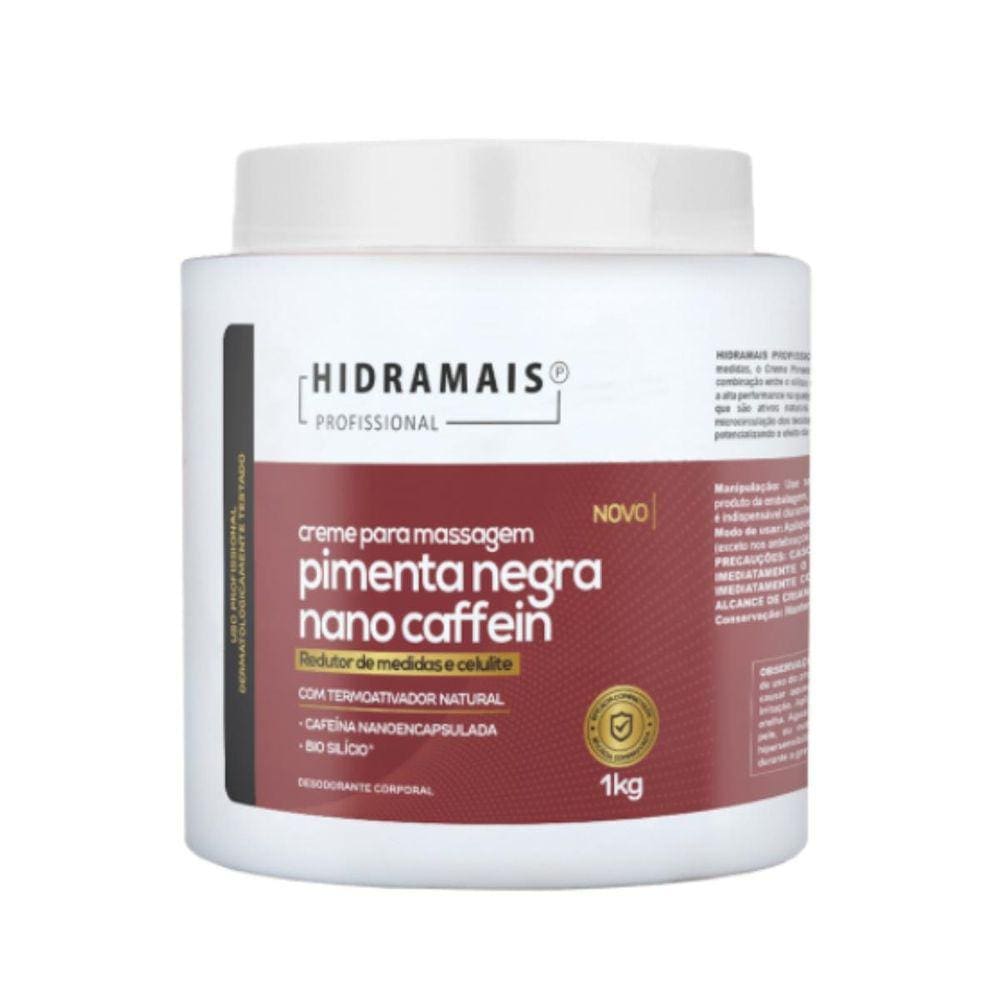 Hidramais Creme Pimenta Negra Nano Caffein 1 Kg