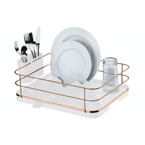 Escorredor De Louças Branco Rosé Gold Future 982Rg