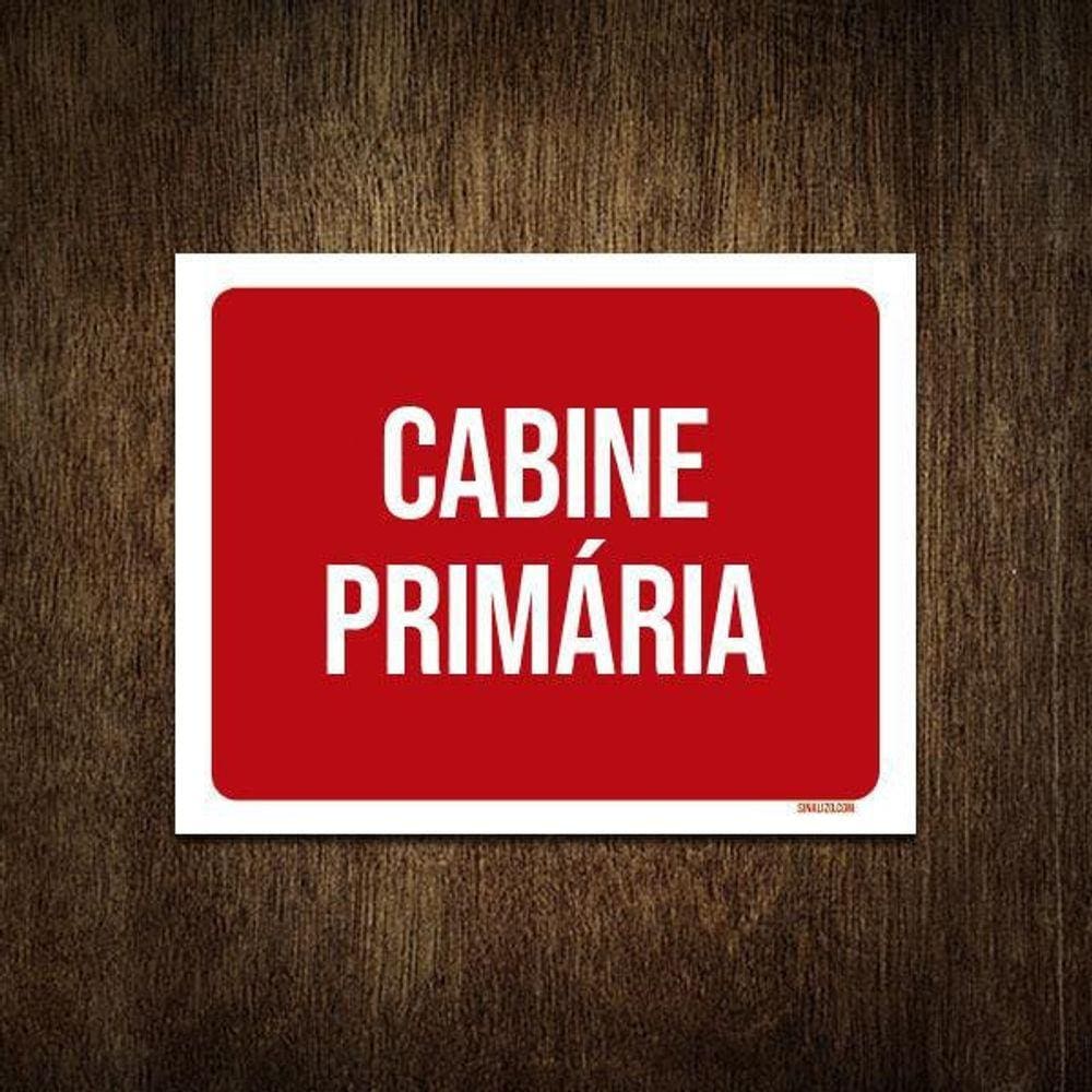 Placa Sinalização Cabine Primária 18X23