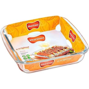 Assadeira De Vidro Marinex Quadrada 1,8L