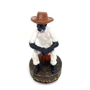 Escultura Preto Velho Em Resina 8 Cm