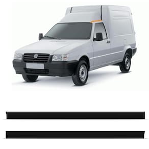 Par Borracha Friso De Teto Cabine Fiat Fiorino 1988 Até 2010