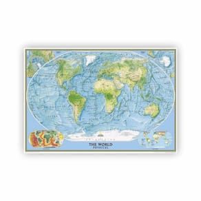Mapa Mundi Parede Painel Lona 04