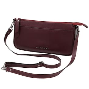 Bolsa Transversal Feminina Couro Legítimo Zíper Mariart 5606