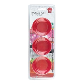 Forma Em Silicone para Cupcake Muffins Empadas 6 Unidades