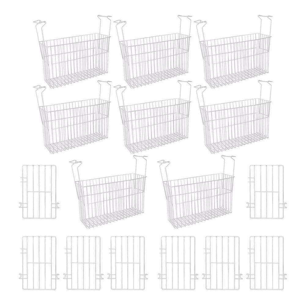 8 Cestos Organizador Freezer Nf Hf Metalfrio + 8 Separadores