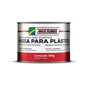 Massa Poliester Para Plastico 400G - Maxi Rubber