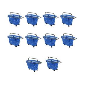 Cesto de Compras D300 Dellaplast 30l Com Rodas Azul Kit 10