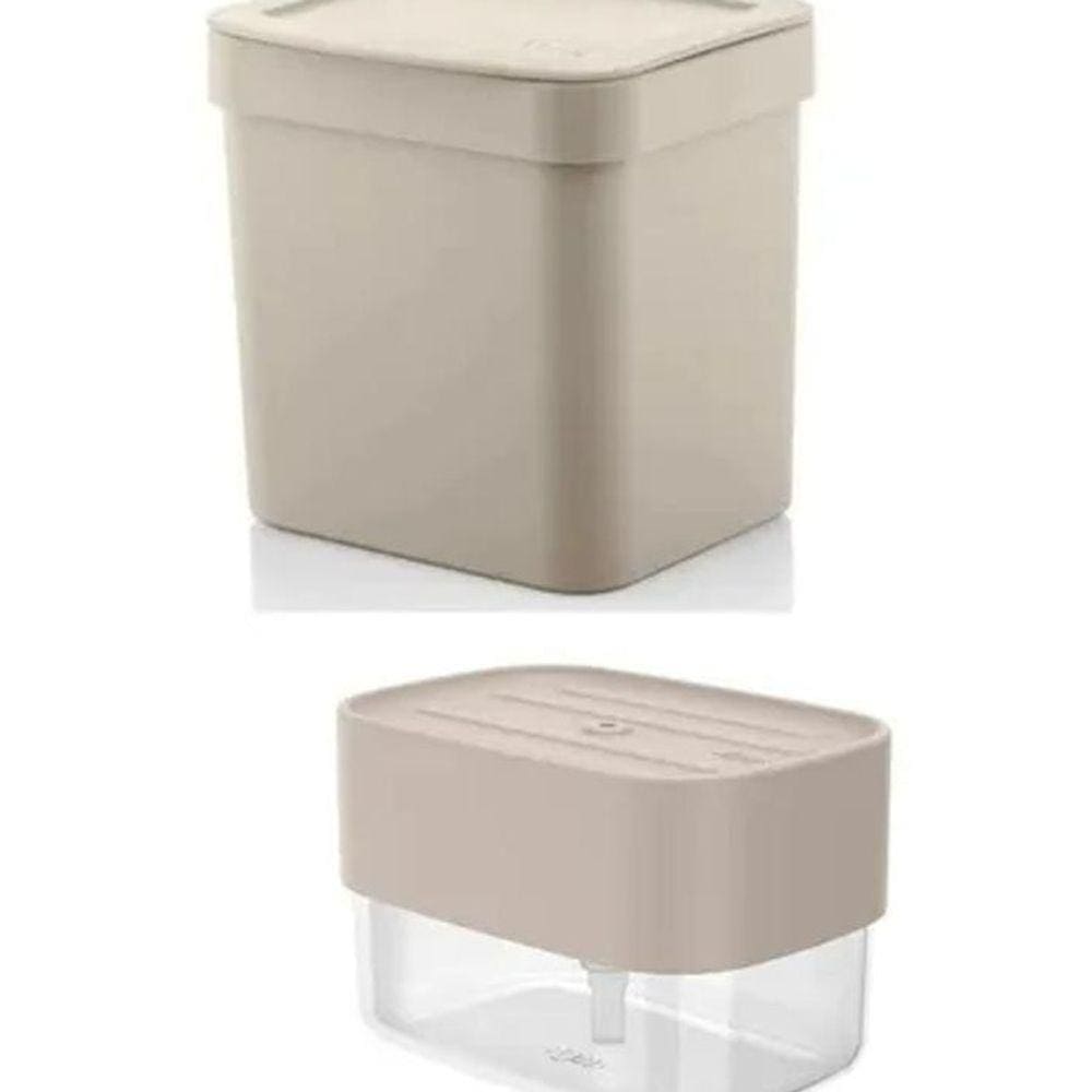 Porta Detergente Esponja Sabão Liquido Pia + Lixeira 2,5L