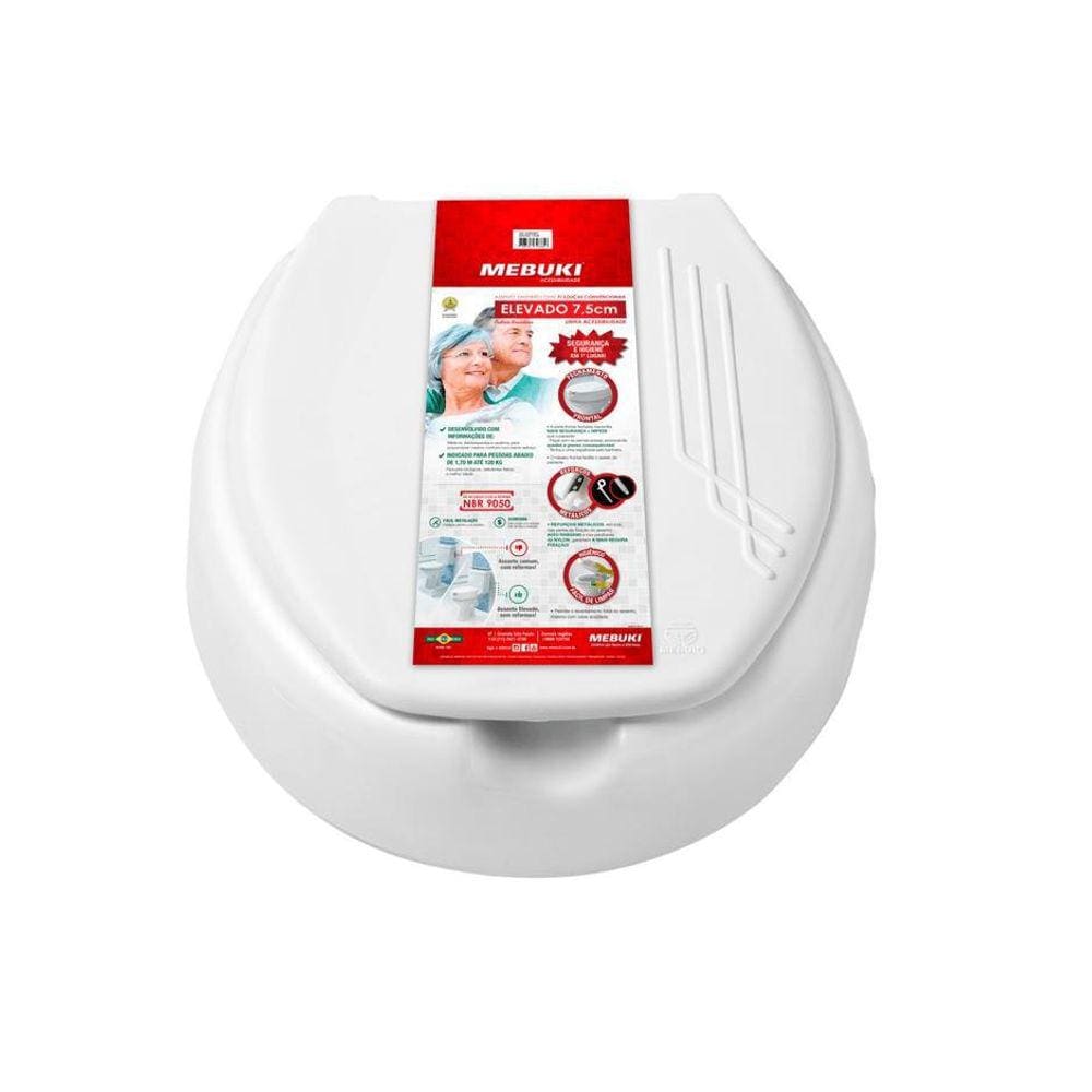 Assento Sanitário Elevado Mebuki 7,5Cm Adulto