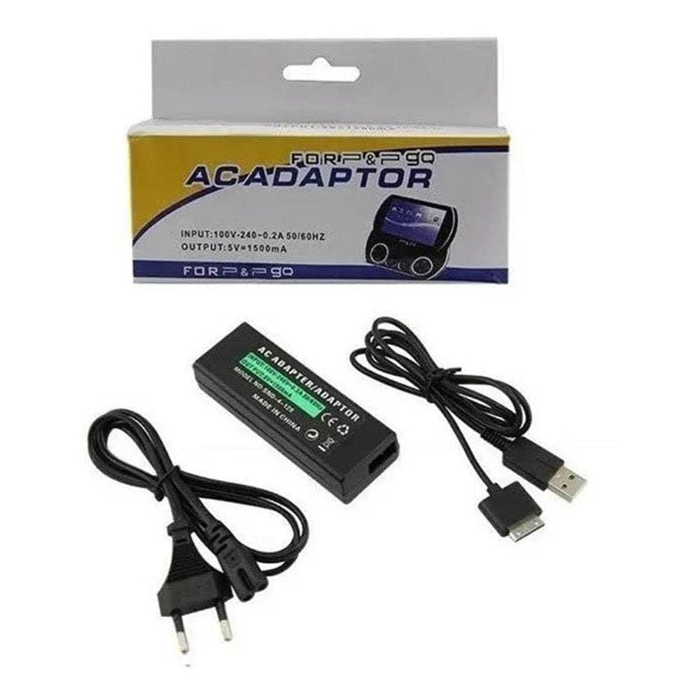 Fonte Carregador Bivolt 100-240V +Cabo Usb Para Psp Go N1000