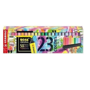 Caneta Marca Texto Stabilo Boss - 23 Cores (Neon + Pastel)