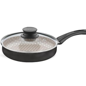 Frigideira Reta Alum 22cm Preto Tampa Tramontina 20144722