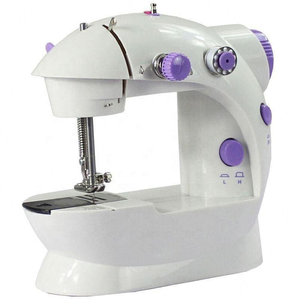 Mini Máquina De Costura Portátil Bivolt Com Pedal