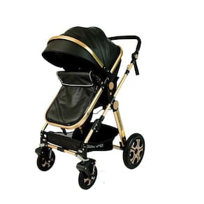 Carrinho De Bebê Golden Dourado 2 Em 1 Club Baby Preto