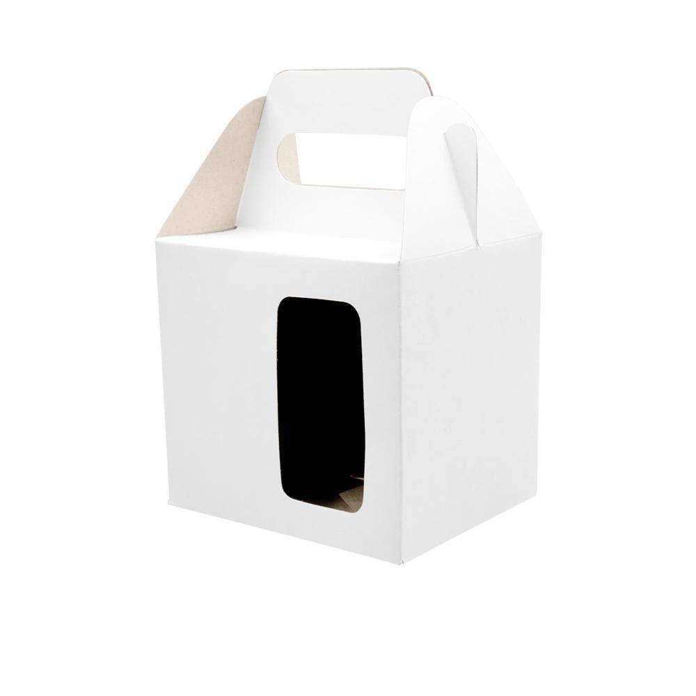 Caixa De Papelão Branca Com Janela - Dobrável 40 Und