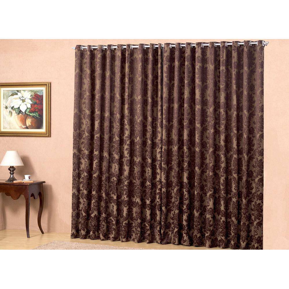 Cortina Jacquard Medalhão 3,00 Tabaco