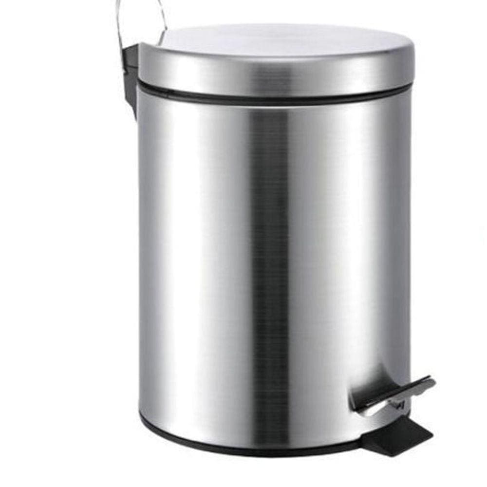 Lixeira Em Aço Inox 5 Litros Com Pedal Mak Inox