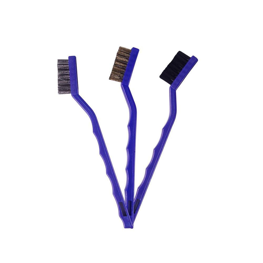 Kit 3 Escovas Detalhamento Nylon Aco Latao (Vonixx)