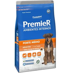 Ração Cães Premier Ambientes Interno Adultos 2,5Kg Porte M