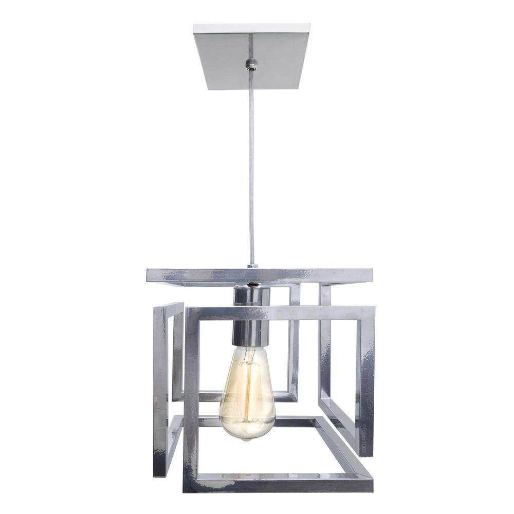 Pendente Infinity Cromado +Lâmpada Filamento Led St64 110V
