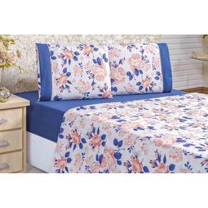 Jogo De Cama Lençol Casal 4 Peças 200 Fios Naturale Beatrice