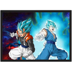 Quadro Decorativo Dragon Ball Goku Desenho Com Moldura G03